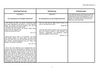 Synopse Alte und Neue Lebensordnung zur KA ... - RPI der EKHN