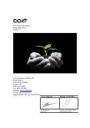 Carbon Footprint 2012 - Colt International