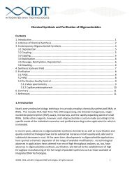 Chemical Synthesis of Oligonucleotides - Integrated DNA ...