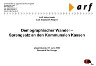 Vortrag demografischer Wandel von Bernward Karl Junge