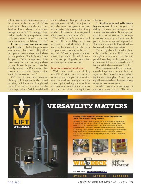 Modern Materials Handling - April 2010