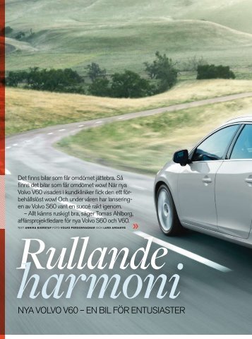 NyA VOlVO V60 â eN bil fÃ¶r eNTuSiASTer