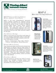 MAP-3 Materials Testing Software - Thwing-Albert Instrument Co