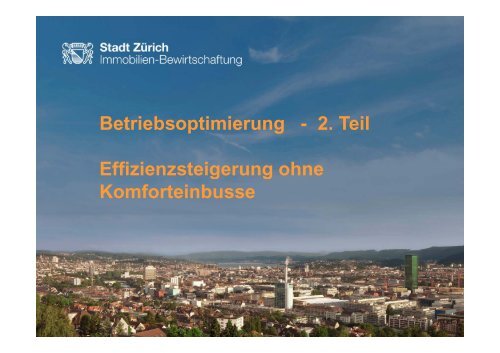 Betriebsoptimierung - Energie Zentralschweiz