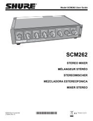 Shure SCM262 User Guide (English) - Pro Music