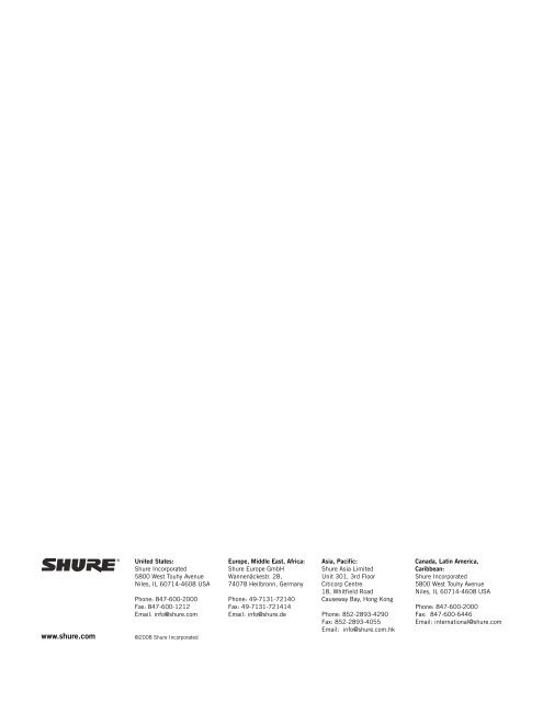 Shure SCM262 User Guide (English) - Pro Music