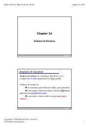 Chapter 14 Analysis of Variance