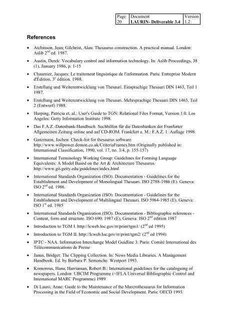 Analysis and General Design of Indexing Systems - Natural ...