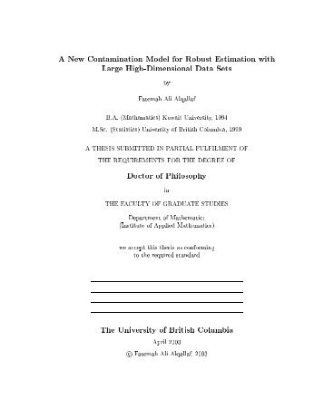 A New Contamination Model for Robust Estimation with Large High ...