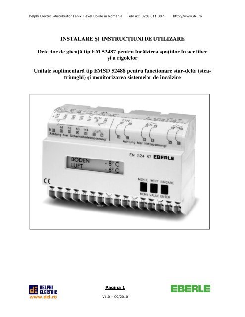 Termostat de exterior cu Î¼P EM52487/89 - Delphi Electric