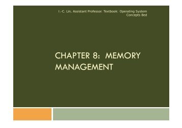 CHAPTER 8: MEMORY MANAGEMENT