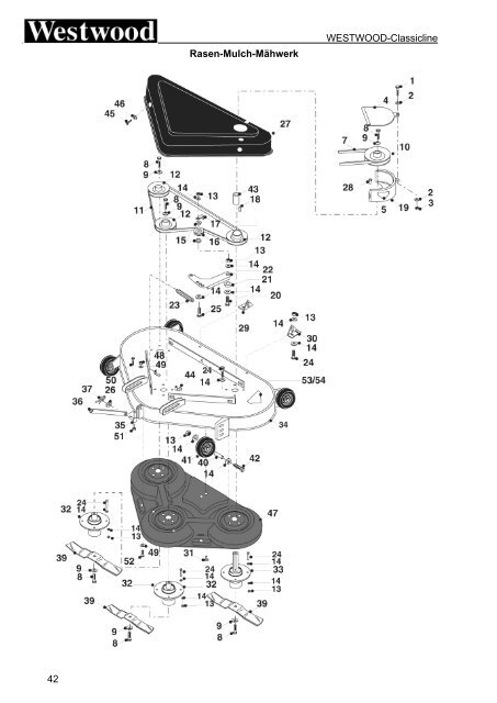 Westwood Ersatzteile 2001 - Gartentechnik-Bremen