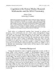 Cognition in the Formal Modes: Research Mathematics and ... - merga