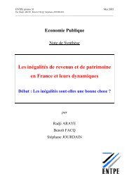 Les inÃ©galitÃ©s de revenus en France et leurs dynamiques - Canalblog