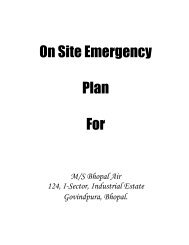 On Site Emergency Plan For - Bhopal