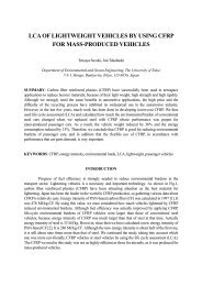 lca of lightweight vehicles by using cfrp for mass ... - Takahashi