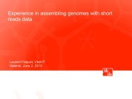 Experiences in assembling genomes with short reads data