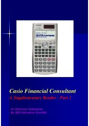CASIO Financial Consultant: A Supplementary Reader - Part 1