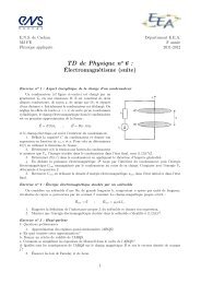 TD de Physique no 6 : Électromagnétisme (suite) - Mes coordonnées