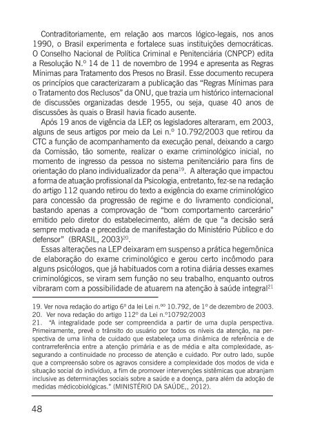 (os) no Sistema Prisional - CREPOP - Conselho Federal de Psicologia