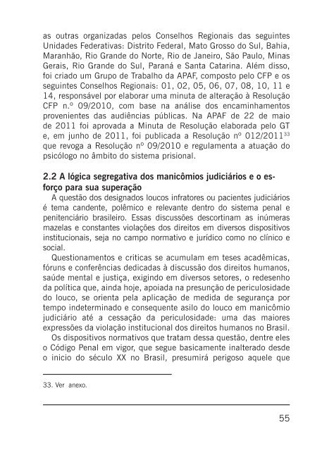 (os) no Sistema Prisional - CREPOP - Conselho Federal de Psicologia