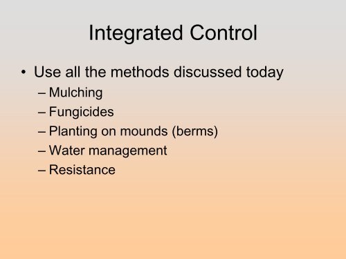 Controlling Root Rots