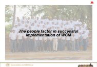 The people factor in successful implementation of WCM - TRACC