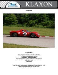 June 2009 Klaxon - Midwestern Council of Sports Car Clubs