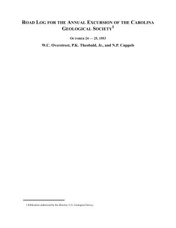 Download .pdf (360 Kb) - Carolina Geological Society