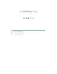 ASSIGNMENT #1 COMP 535