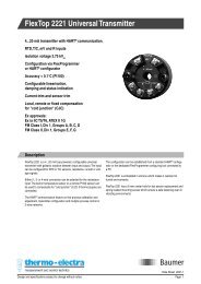 FlexTop 2221 Universal Transmitter HARTÂ® (Exi) - Thermo-Electra