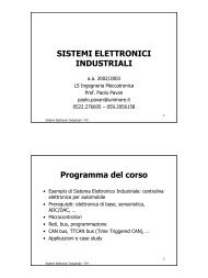 SISTEMI ELETTRONICI INDUSTRIALI Programma del corso