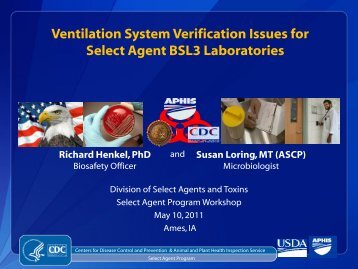 Ventilation System Verification Issues for Select Agent BSL3 ...