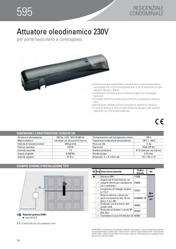 Attuatore oleodinamico 230V - Faac