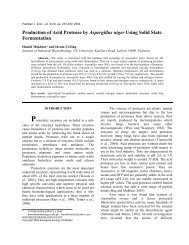 Production of acid protease by Aspergillus niger ... - ResearchGate