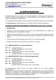 Allgemeine Montagebedingungen - J. Zimmer Maschinenbau GmbH