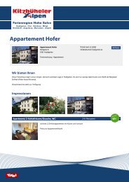 Appartement Hofer - Ferienregion Hohe Salve