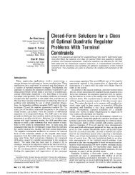 Closed-Form Solutions for a Class of Optimal Quadratic Regulator ...