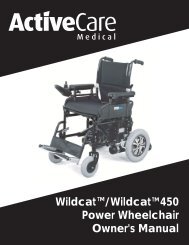 Wildcat /Wildcat 450 Power Wheelchair Owner's Manual