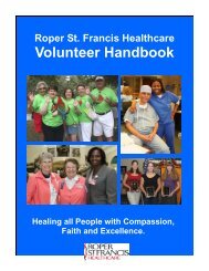 Volunteer Handbook - Roper St. Francis Healthcare