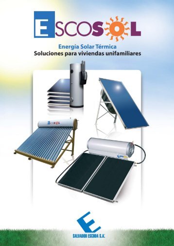 instalaciones individuales de solar térmica "escosol" - Salvador ...