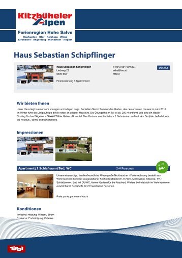 Haus Sebastian Schipflinger - Ferienregion Hohe Salve