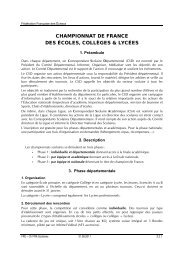 Championnat de France Scolaires - FÃ©dÃ©ration FranÃ§aise des Ãchecs