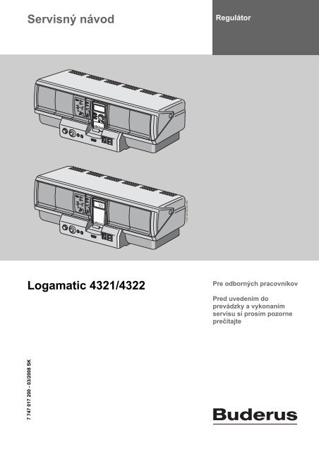 ServisnÃ½ nÃ¡vod Logamatic 4321/4322 - Buderus
