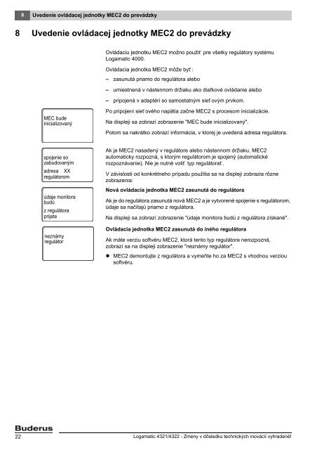 ServisnÃ½ nÃ¡vod Logamatic 4321/4322 - Buderus