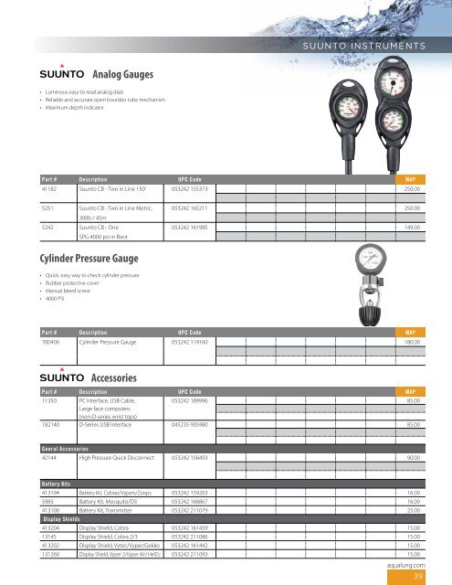 2013 Aqua Lung Buyer's Guide