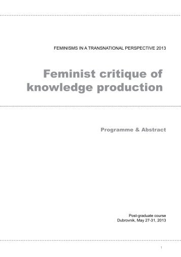 Feminist critique of knowledge production