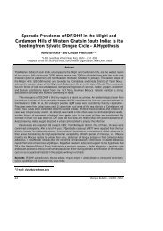 Sporadic Prevalence of DF/DHF in the Nilgiri and Cardamom Hills of ...