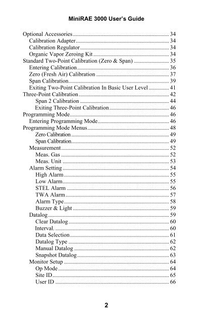 RAE MiniRAE 3000 User's Guide - Geotech