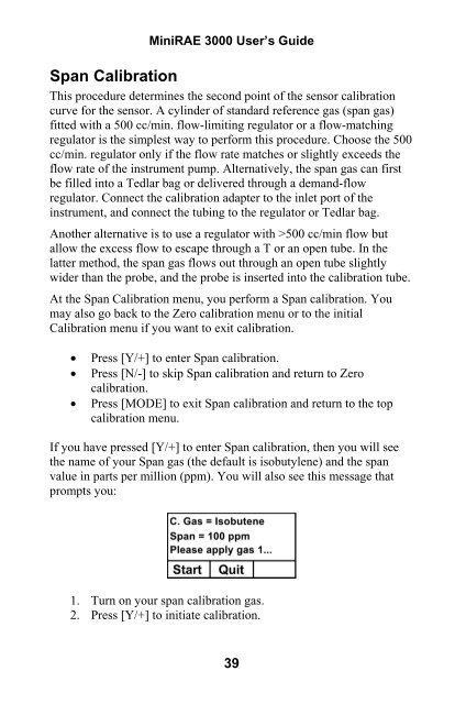 RAE MiniRAE 3000 User's Guide - Geotech